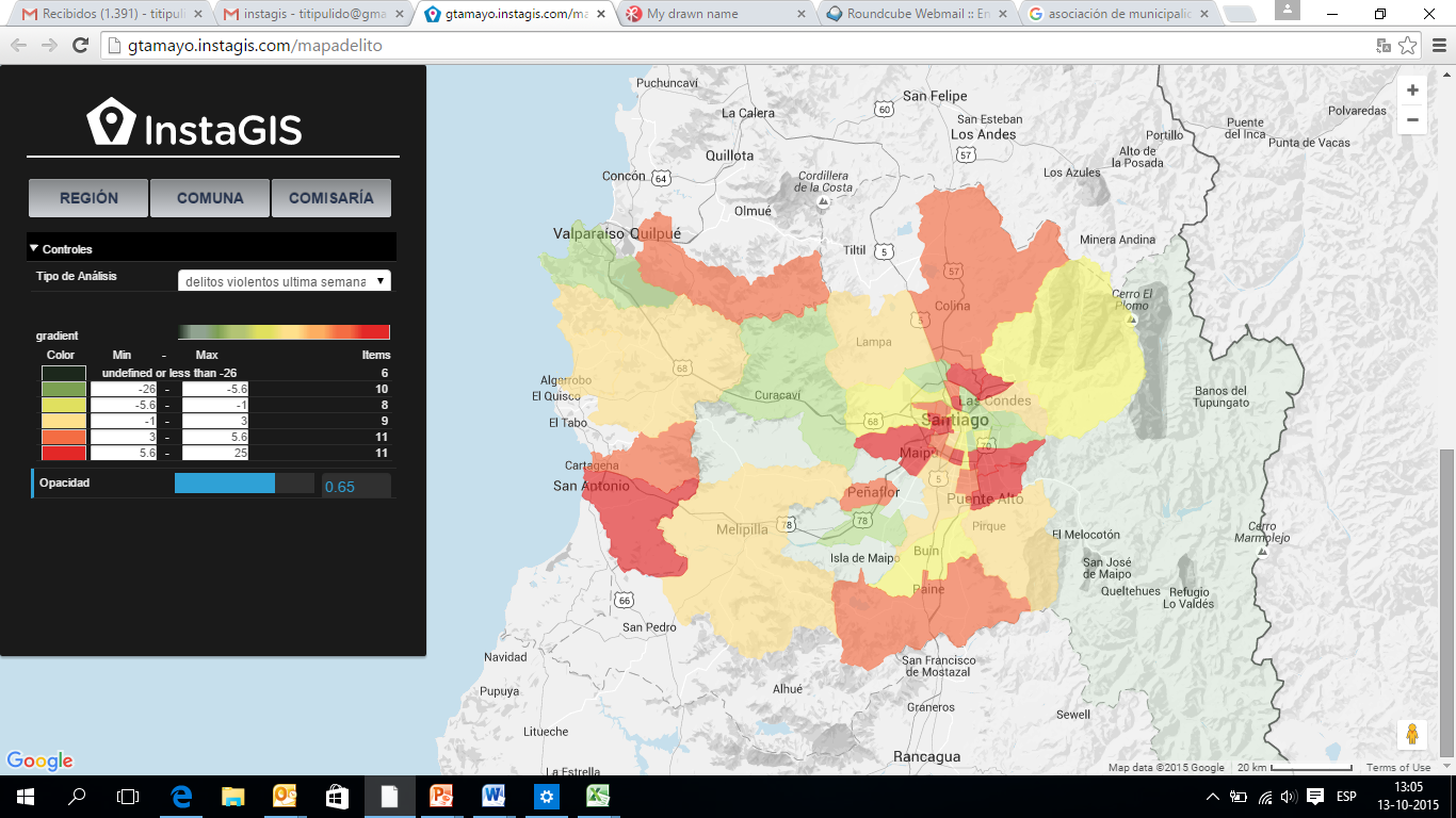 Instagis y AMUCH lanzan mapa del delito