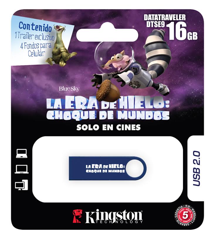 Nuevos USBs edición limitada “La Era de Hielo: Choque de Mundos” de Kingston