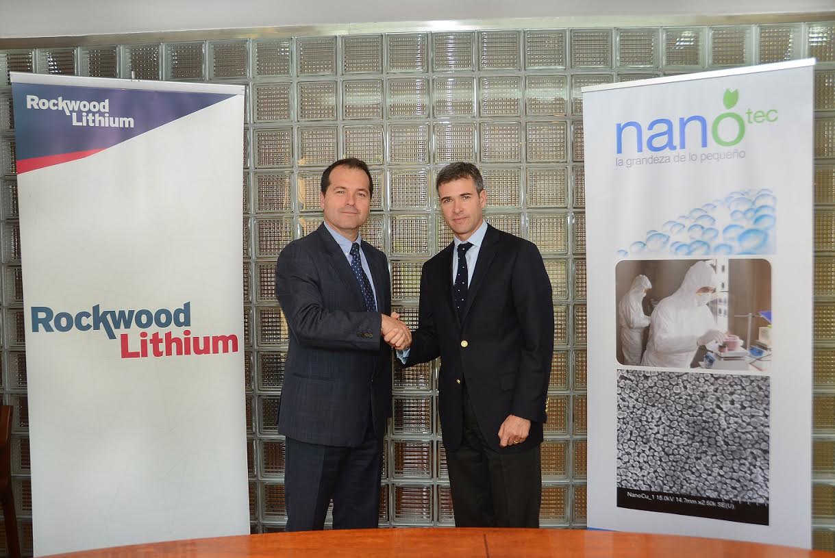 Rockwood Lithium y Nanotec Chile acuerdan desarrollar investigación de nanotecnología aplicada al litio