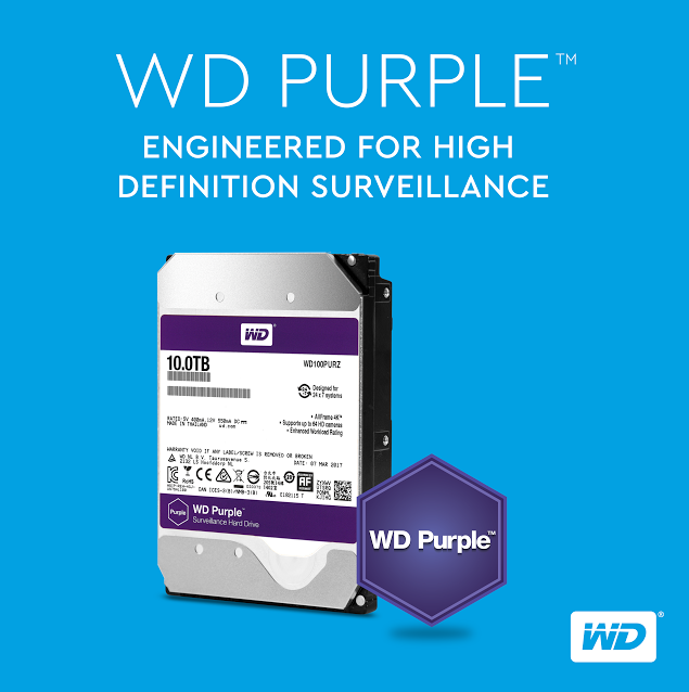 Western Digital aumenta capacidad de sus discos duros para videovigilancia a 10TB