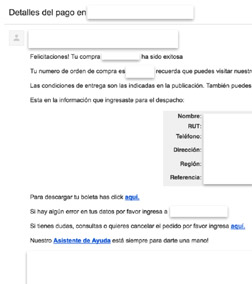 Nueva modalidad de ciber estafa llega por email como confirmación de un producto que nunca fue comprado