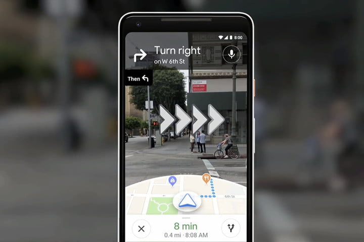 Google Maps prueba un modo de realidad aumentada