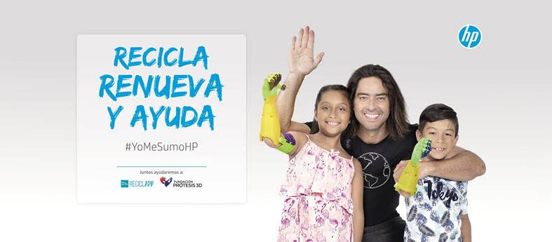 HP lanza campaña de reciclaje para crear prótesis 3D para niños