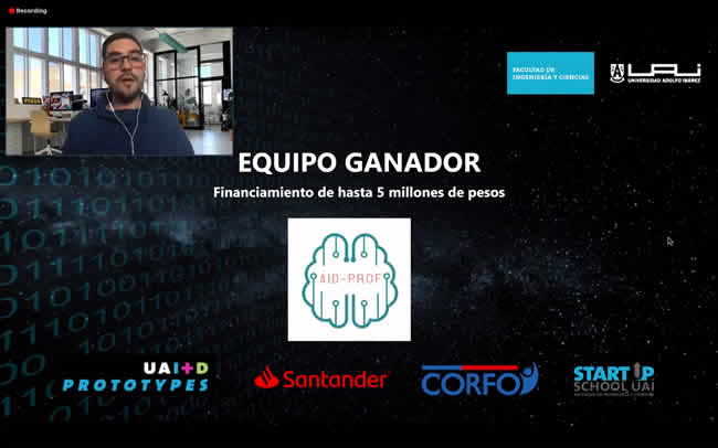 Alumnos del programa Startup School UAI ganaron desafío “UAI+D Prototypes”