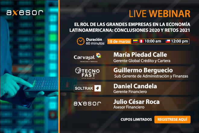 Webinar de Axesor abordará innovación en gestión de riesgo de crédito y retos en transformación digital