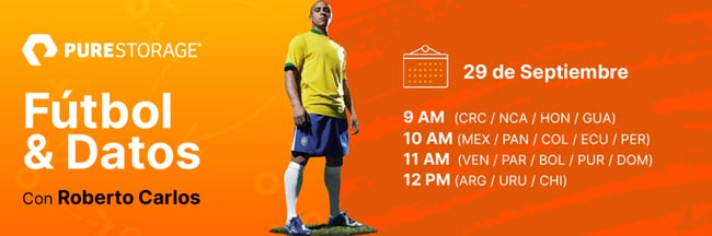 Pure Storage y “Roberto Carlos” abordarán cómo la data está transformando el fútbol