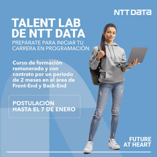 Talent Lab de NTT DATA Chile: Un programa para recién egresados que busquen iniciar su carrera en el mundo TI