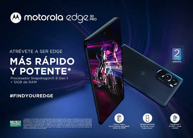 Ya está disponible en Chile el nuevo smartphone Motorola edge 30 pro