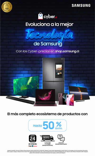 Samsung anuncia ofertas de hasta un 50% para el CyberDay 2022