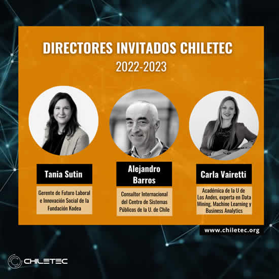 Chiletec designa a tres nuevos Directores Invitados para el periodo 2022 – 2023